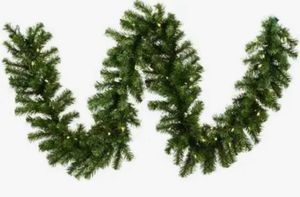 Vickerman 9ft Douglas Fir Garland with LED Lights Great for Christmas Decorating