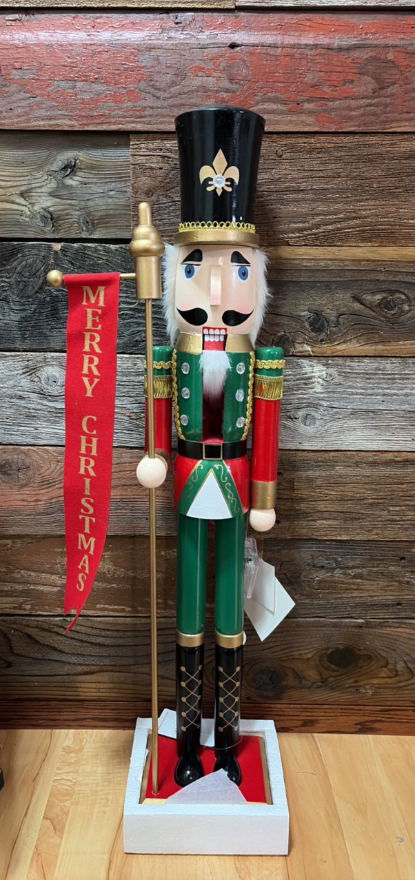 Nutcracker - 3 foot tall - light up and red banner - Retail 130