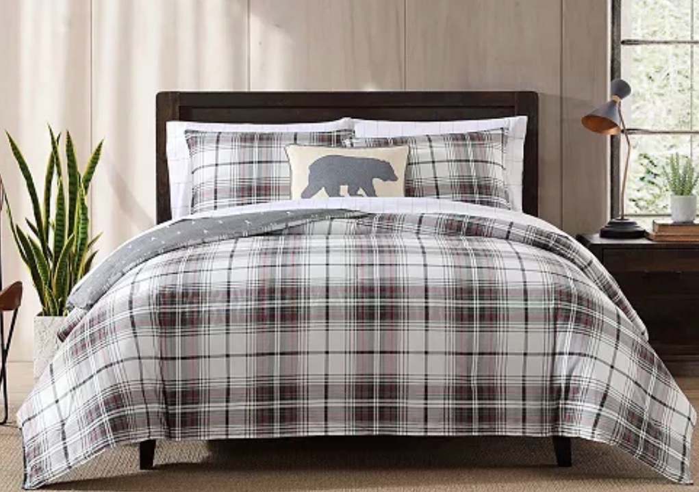 Eddie Bauer Plaid 3-Pc. Comforter Set, FullQueen Sized Bed