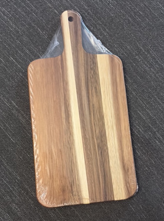 Charceuterie Board, Wood, Sealed in Original Plastic Wrap,