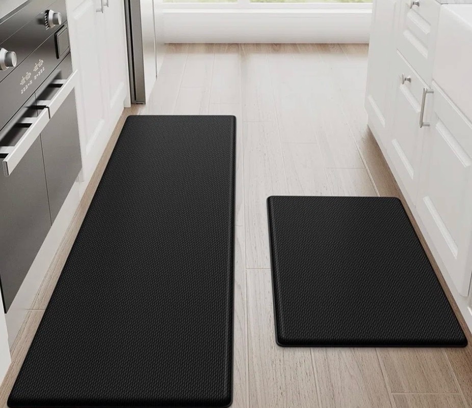 Anti Fatigue Kitchen Mats, Set of 2 Black, Still in Original Roll