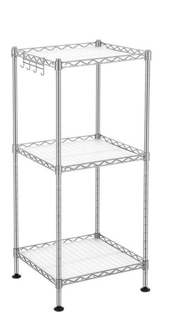 SONGMICS 3-Tier Wire Bathroom Shelf with Hook