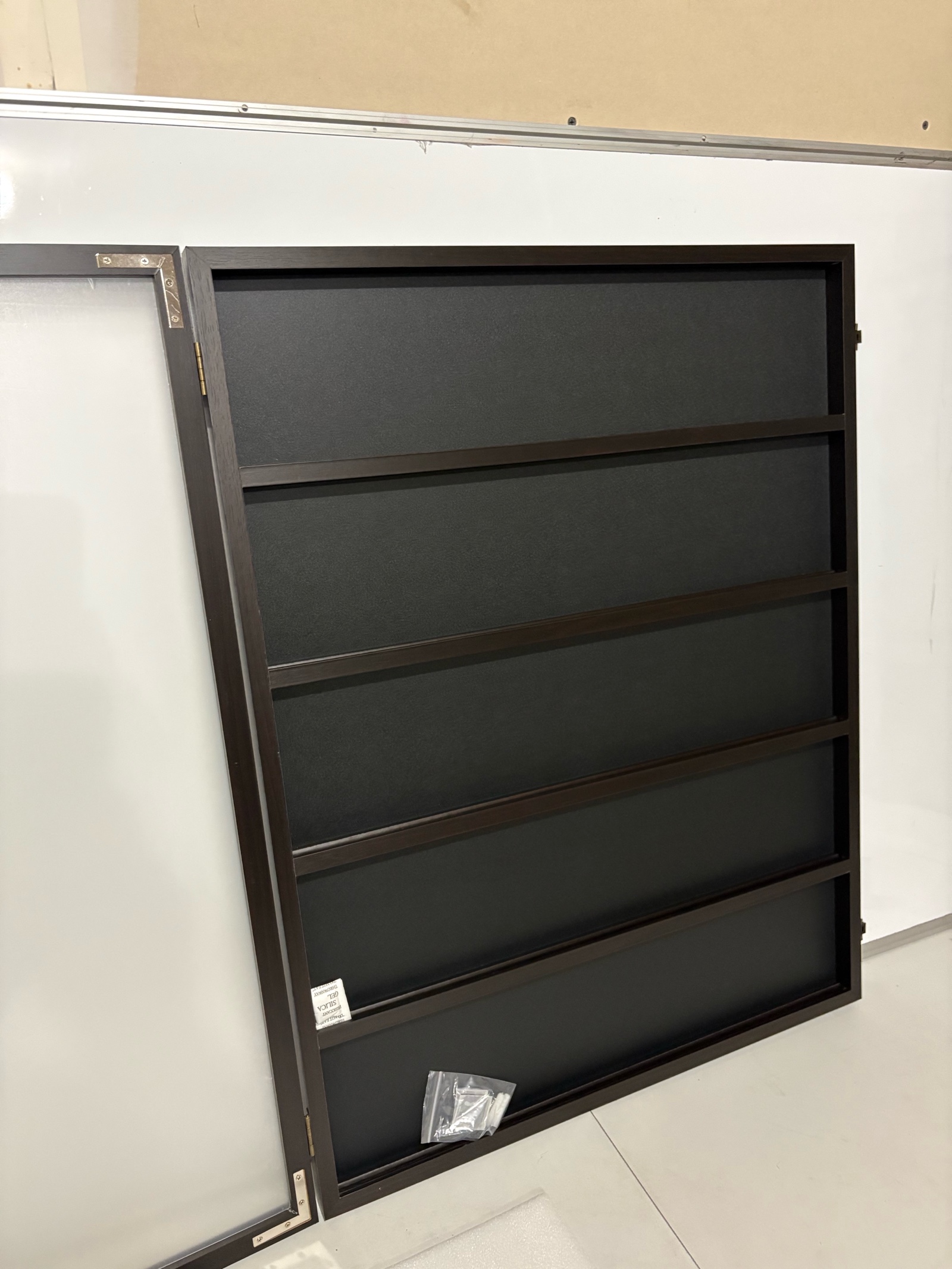 Black Wood Glass Framed Sports Card Display Shelf, Proudly Display Your Best Sports Cards in This Display Case, New in Origjnal Box, Protective Film Still Attached