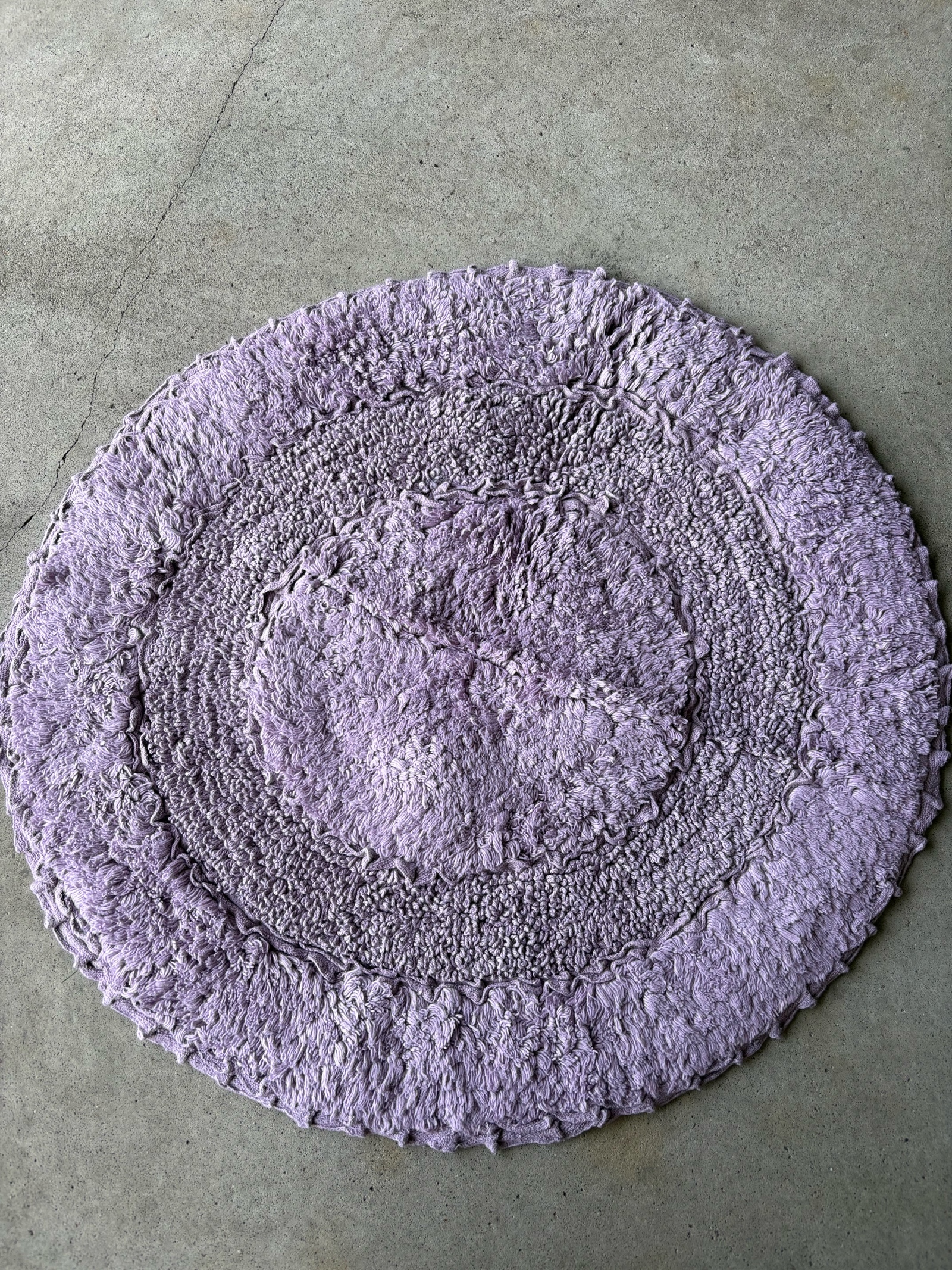 Purple Bathroom RugMat About 23 Inches Wide