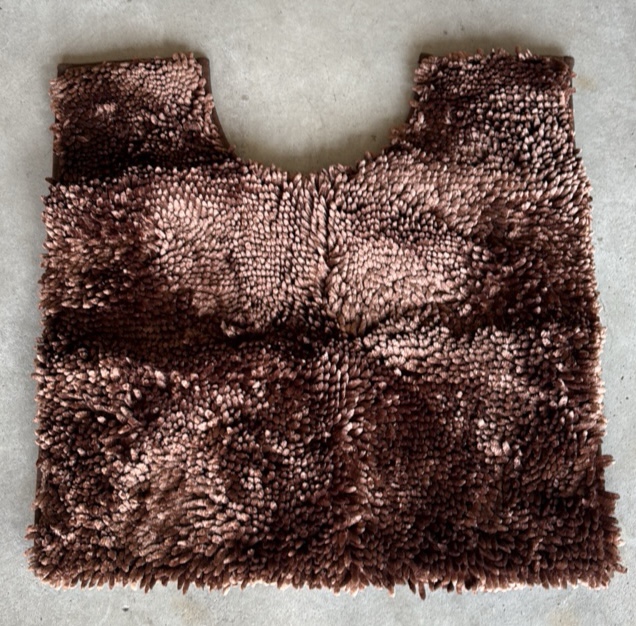 Fluffy Brown Bath Rug For Toilet