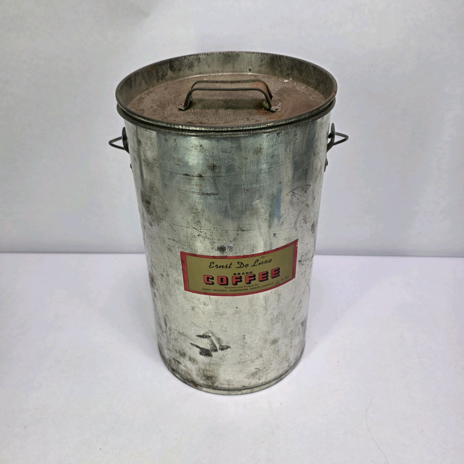 Ernst De Lina Vanity Fair Coffee Galvanized Country Store Display Can