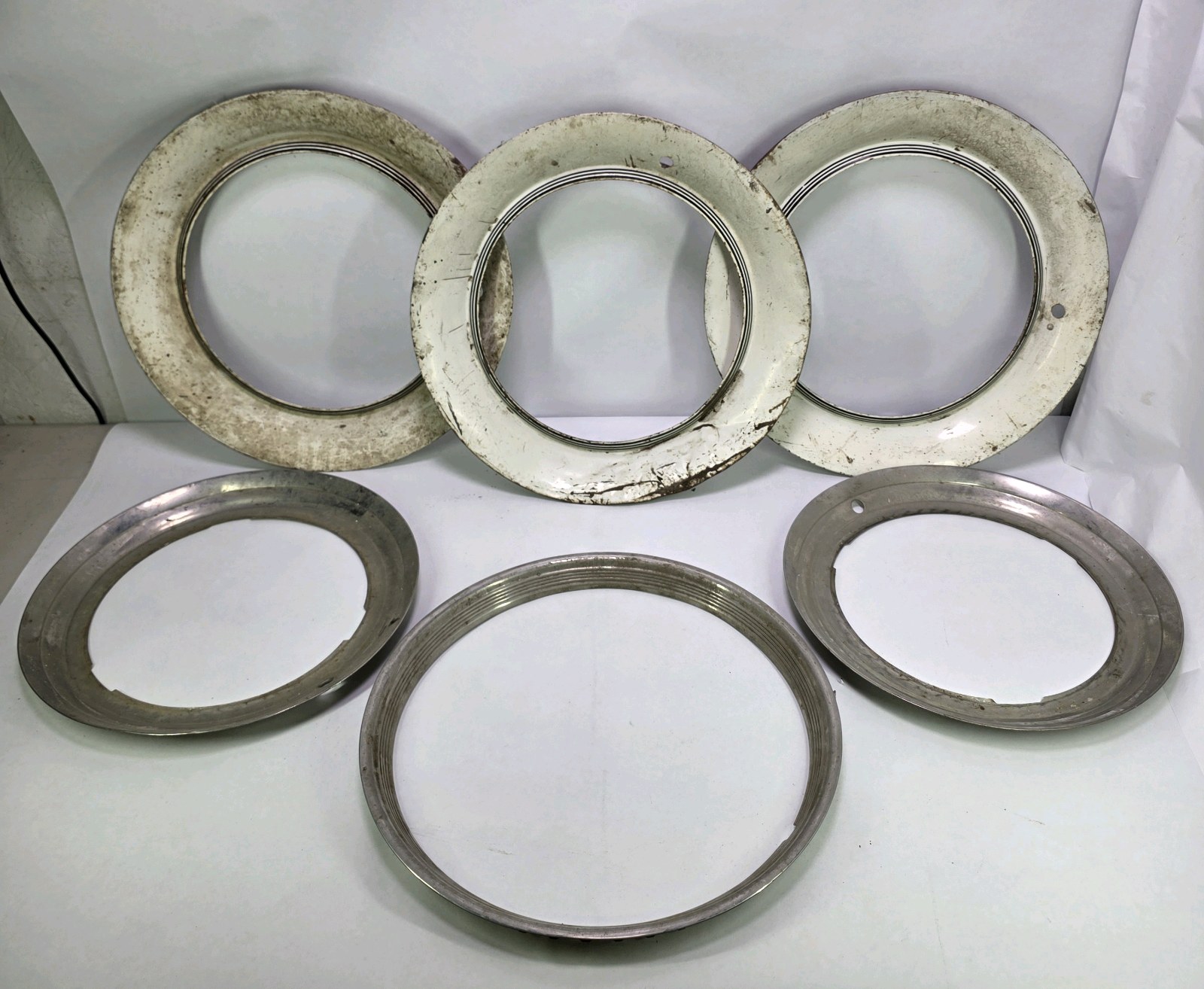 Lot of Vintage Automotive Wheel Trim Rings Beauty Rings and Painted Headlight Bezels