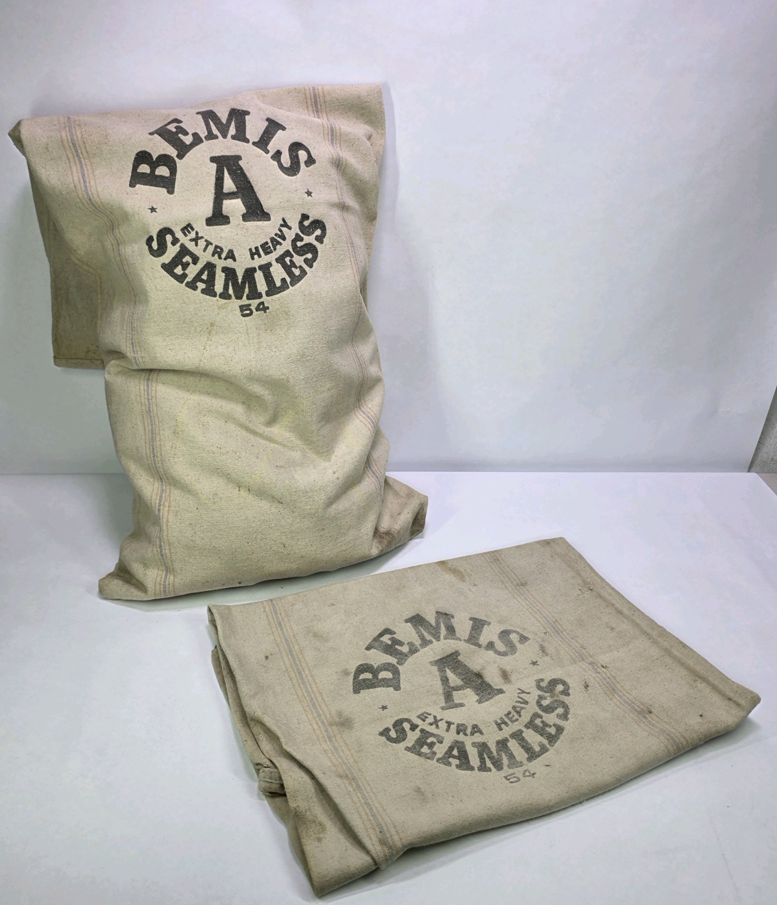 1Lot of Bemis A Seamless Extra Heavy Cloth Seed Sacks 54