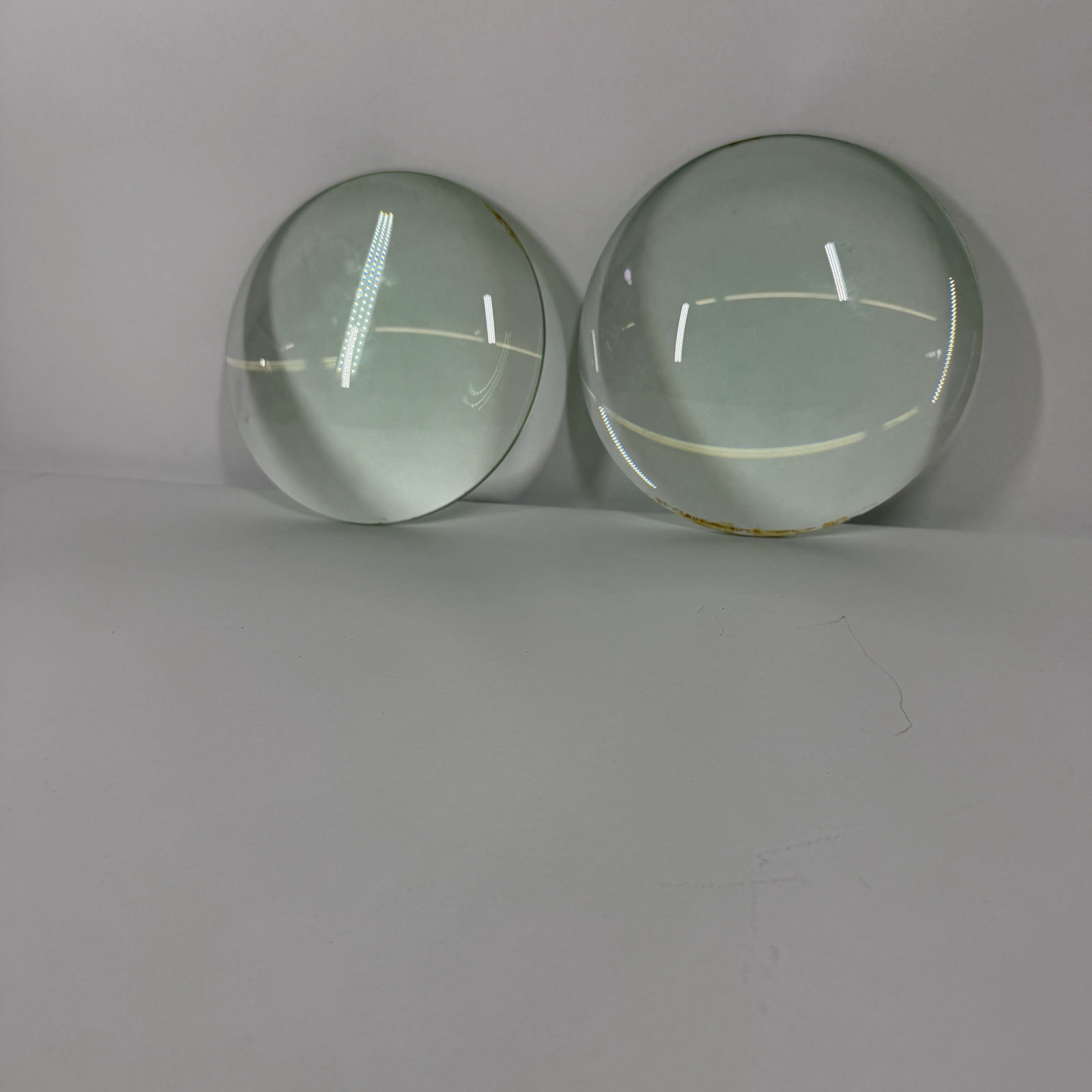 Pair of Round Convex Glass Lenses