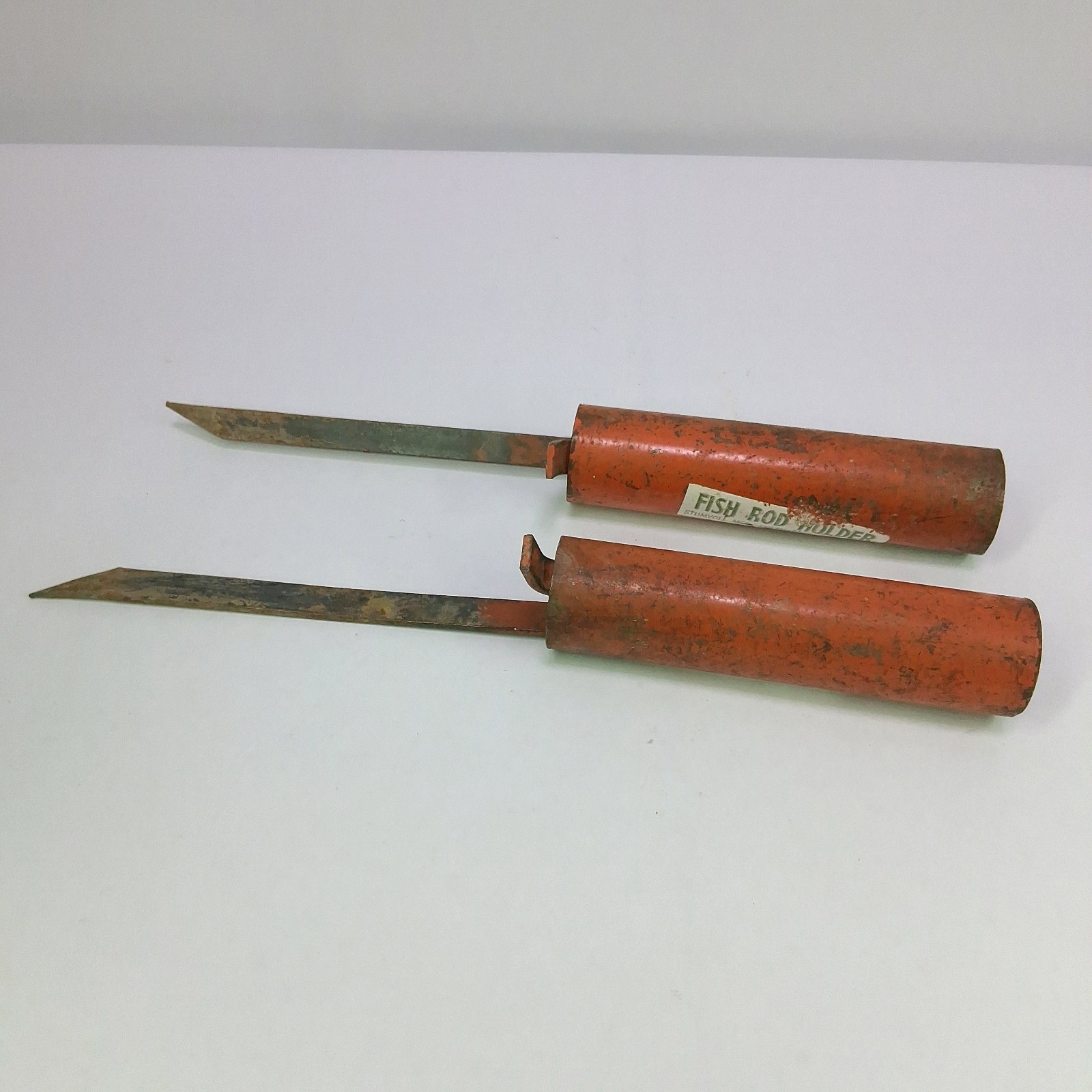 Vintage Metal Fish Rod Holder Bank Spike Lot of 2