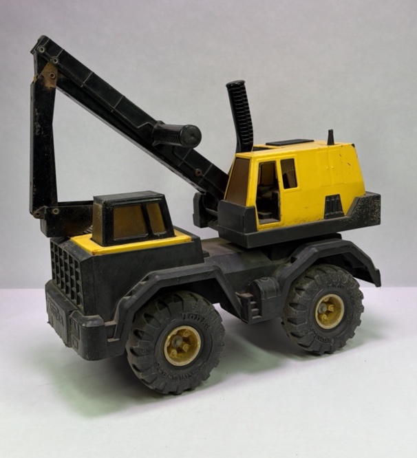 Vintage Tonka Yellow and Black Crane Truck Construction Toy
