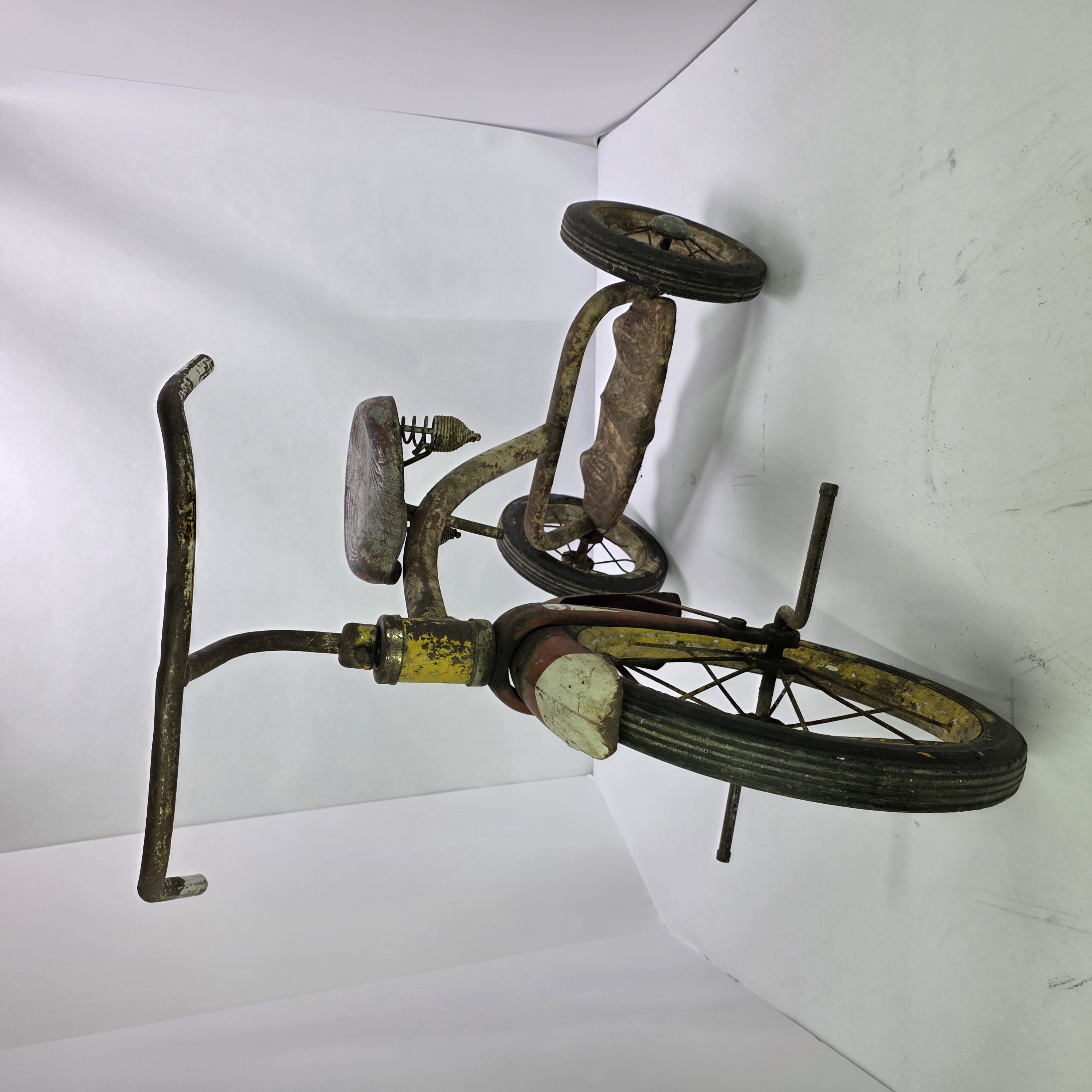 Vintage Childs Tricycle With Spoked Wheels and Banana Seat