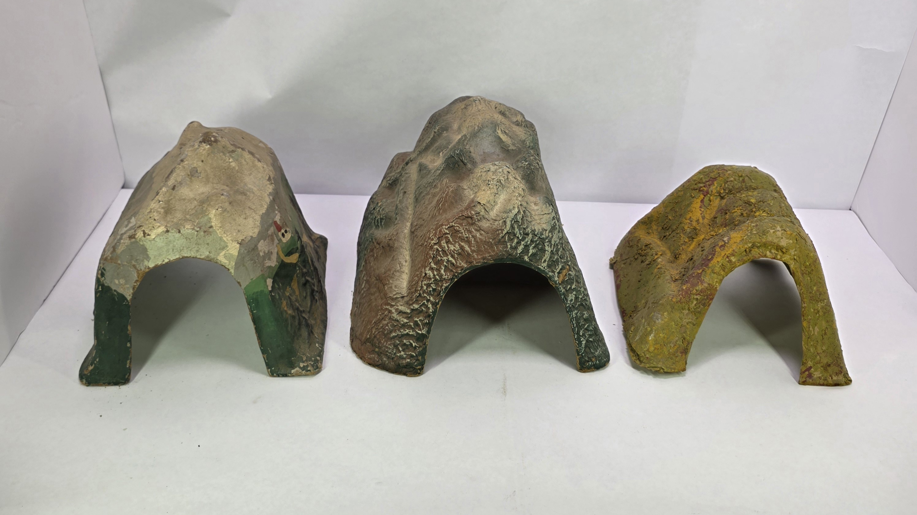 Lot of 3 Vintage Model Train Mountain Tunnel Scenic Landscape Accessories