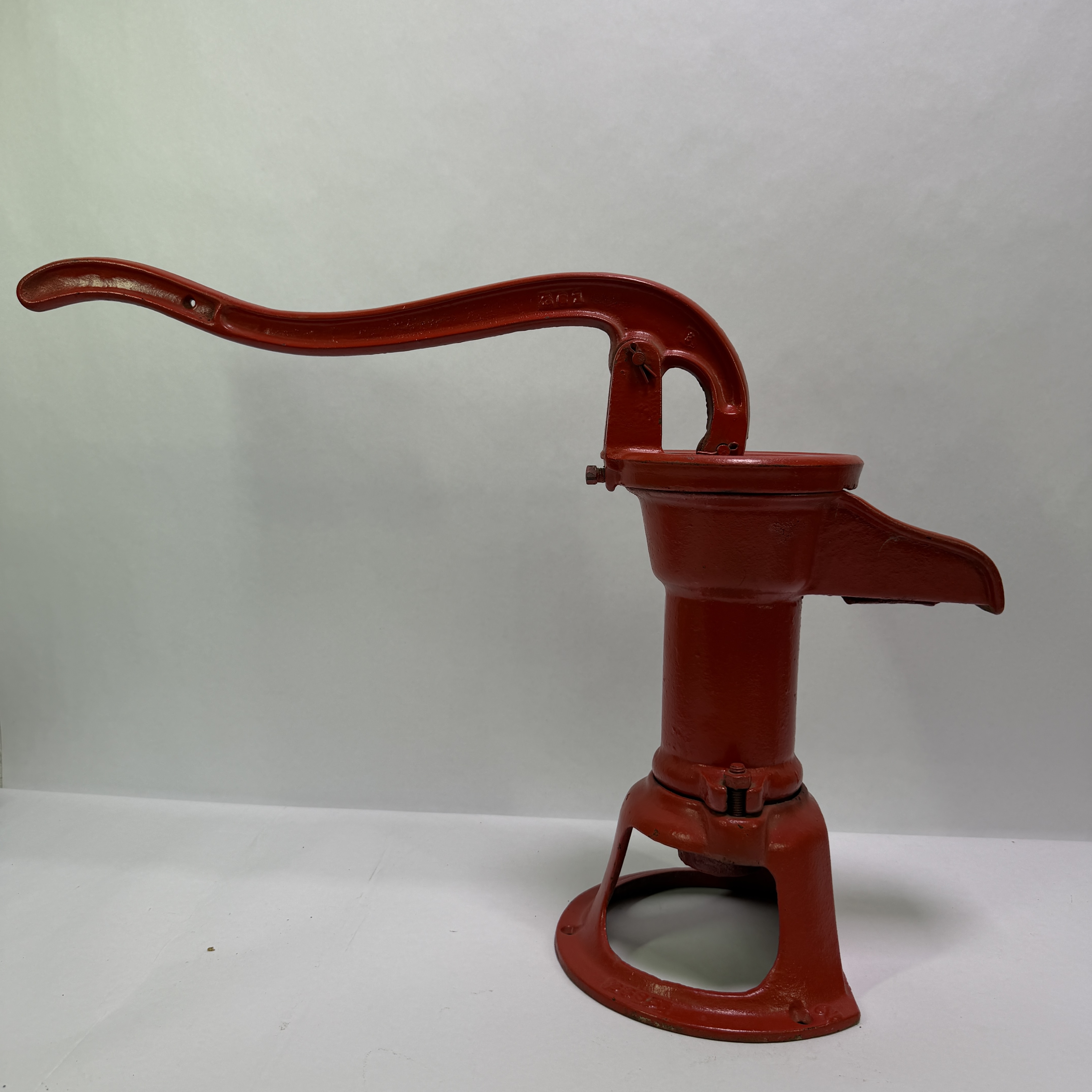 Vintage Red Cast Iron Hand Water Pump No. 364