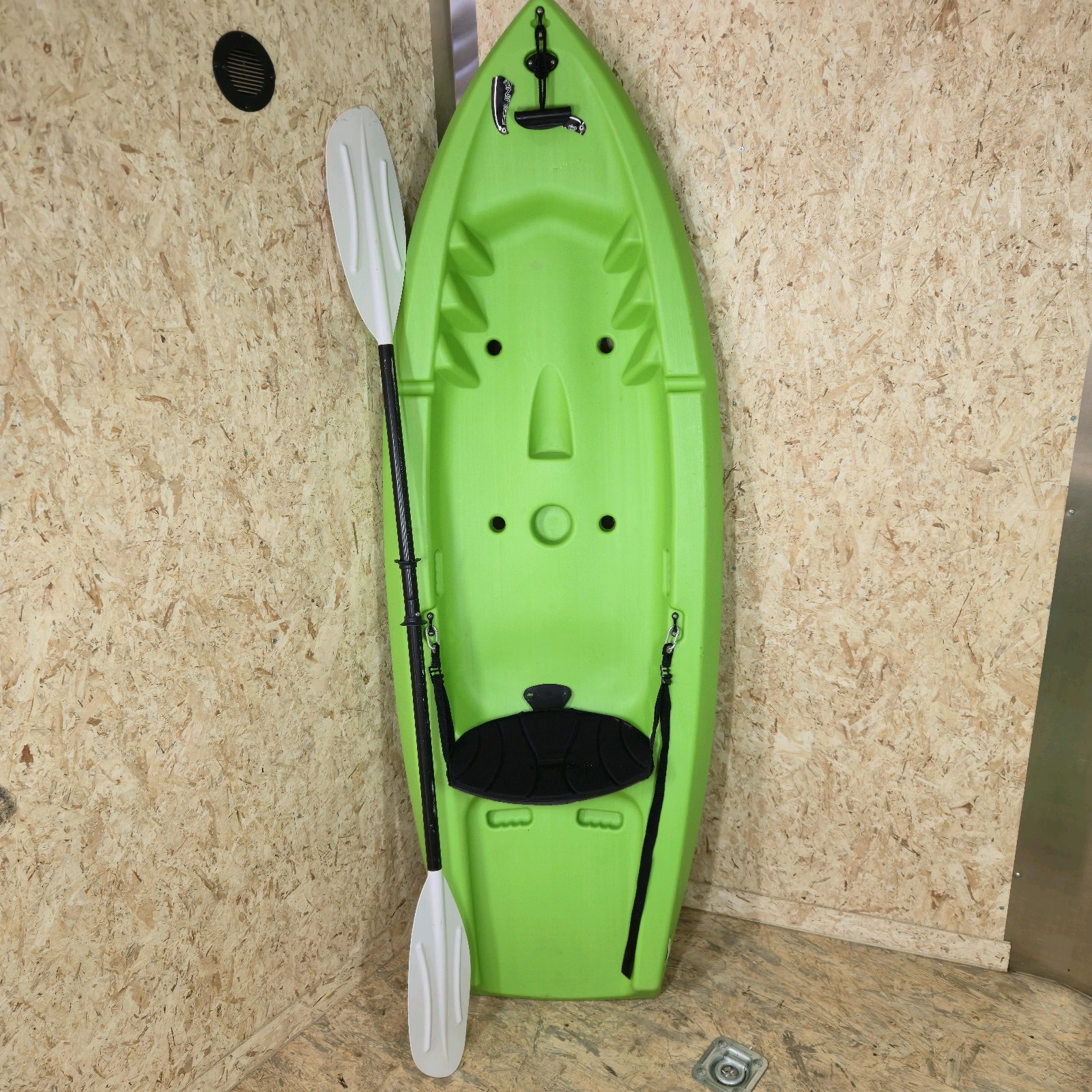 Green Sit-On-Top Kayak with Paddle