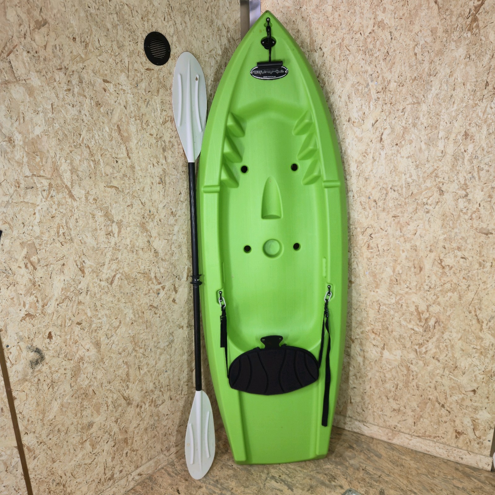 Green Sit-On-Top Kayak with Paddle