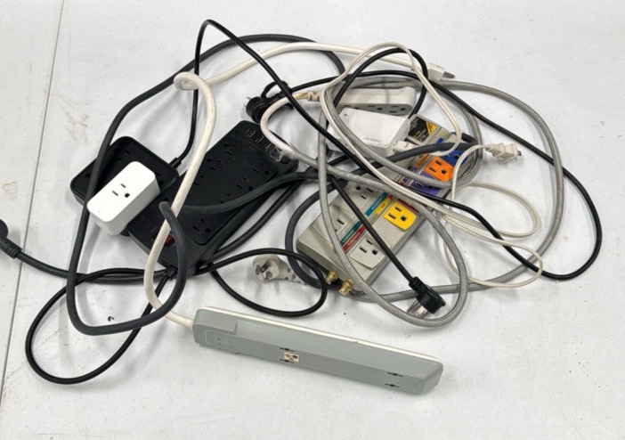 assorted surge protectors