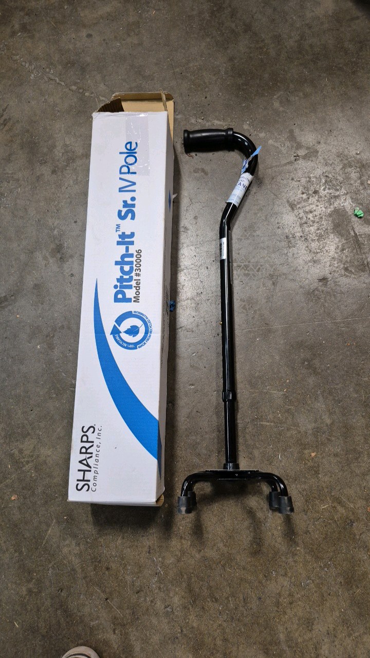 cane and IV rack