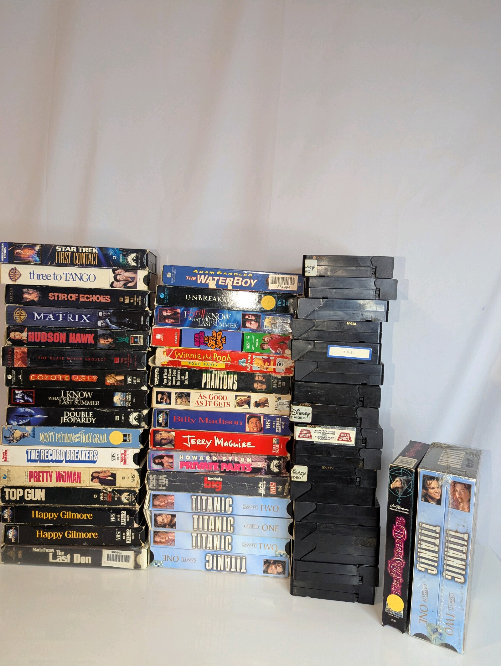 VHS Tape Lot- Sealed Titanic, Some have no case