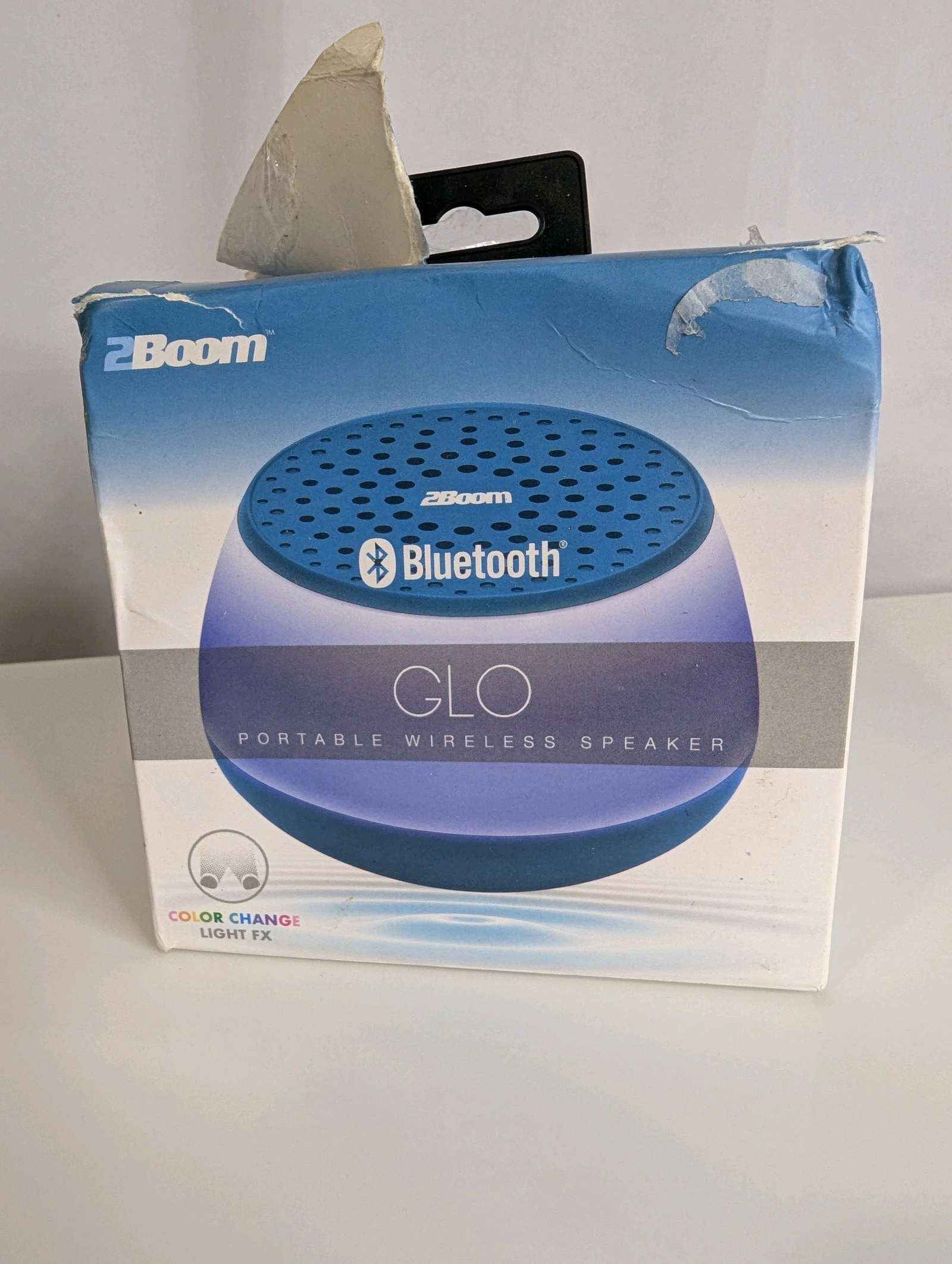 2Boom GLO Portable Wireless Speaker featuring color-changing Light FX