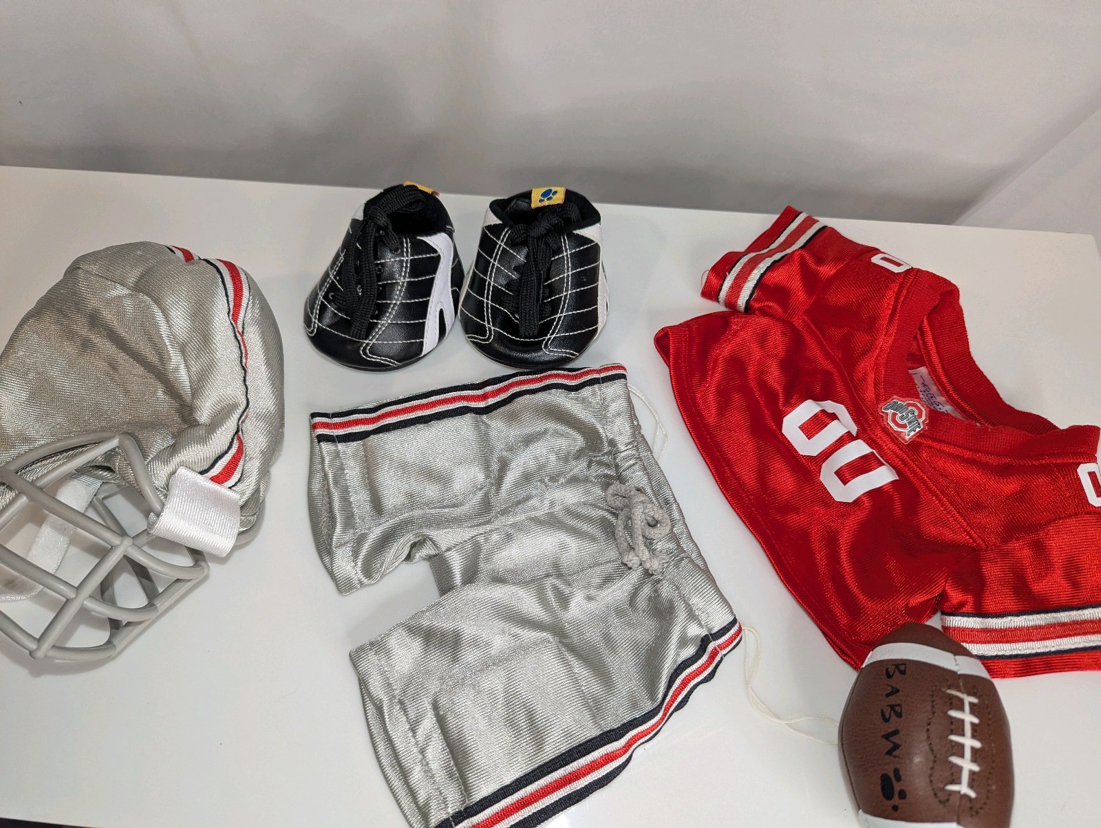 Build-A-Bear Workshop Ohio State University football uniform set