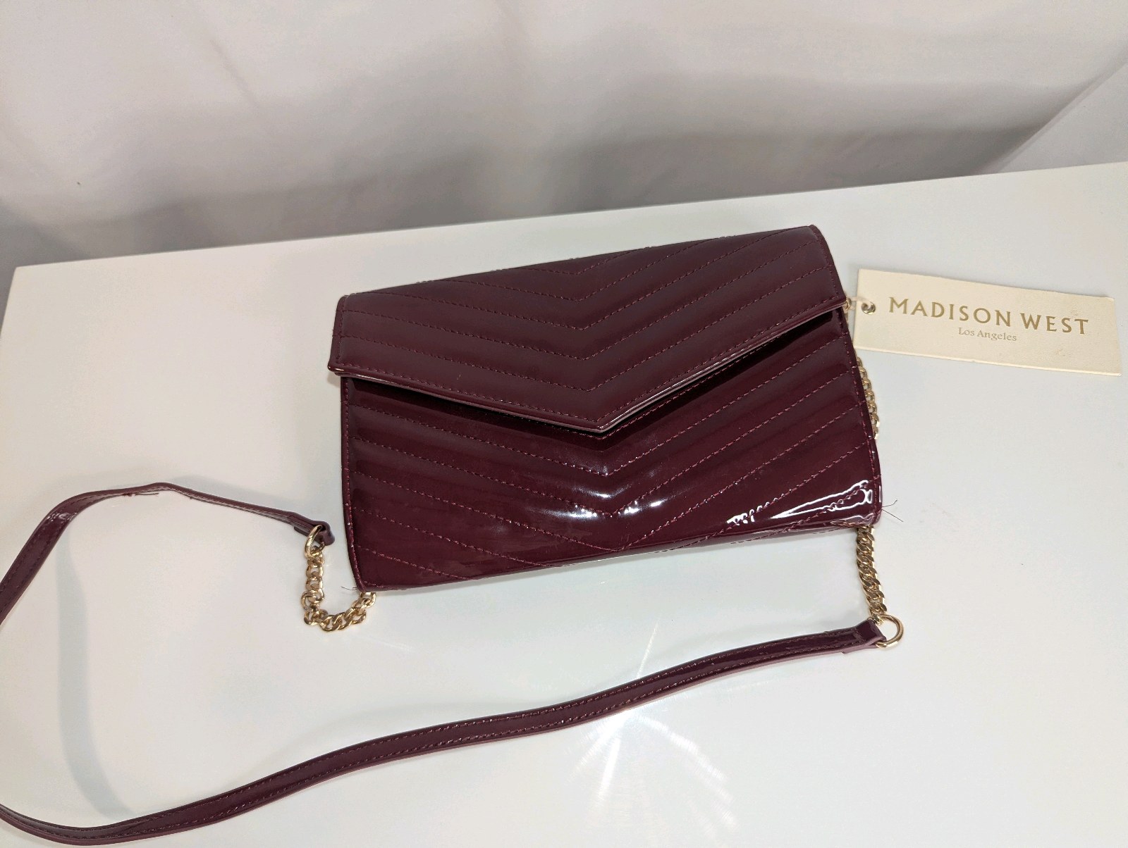 NWT Madison West Clutch Dark Red Purse