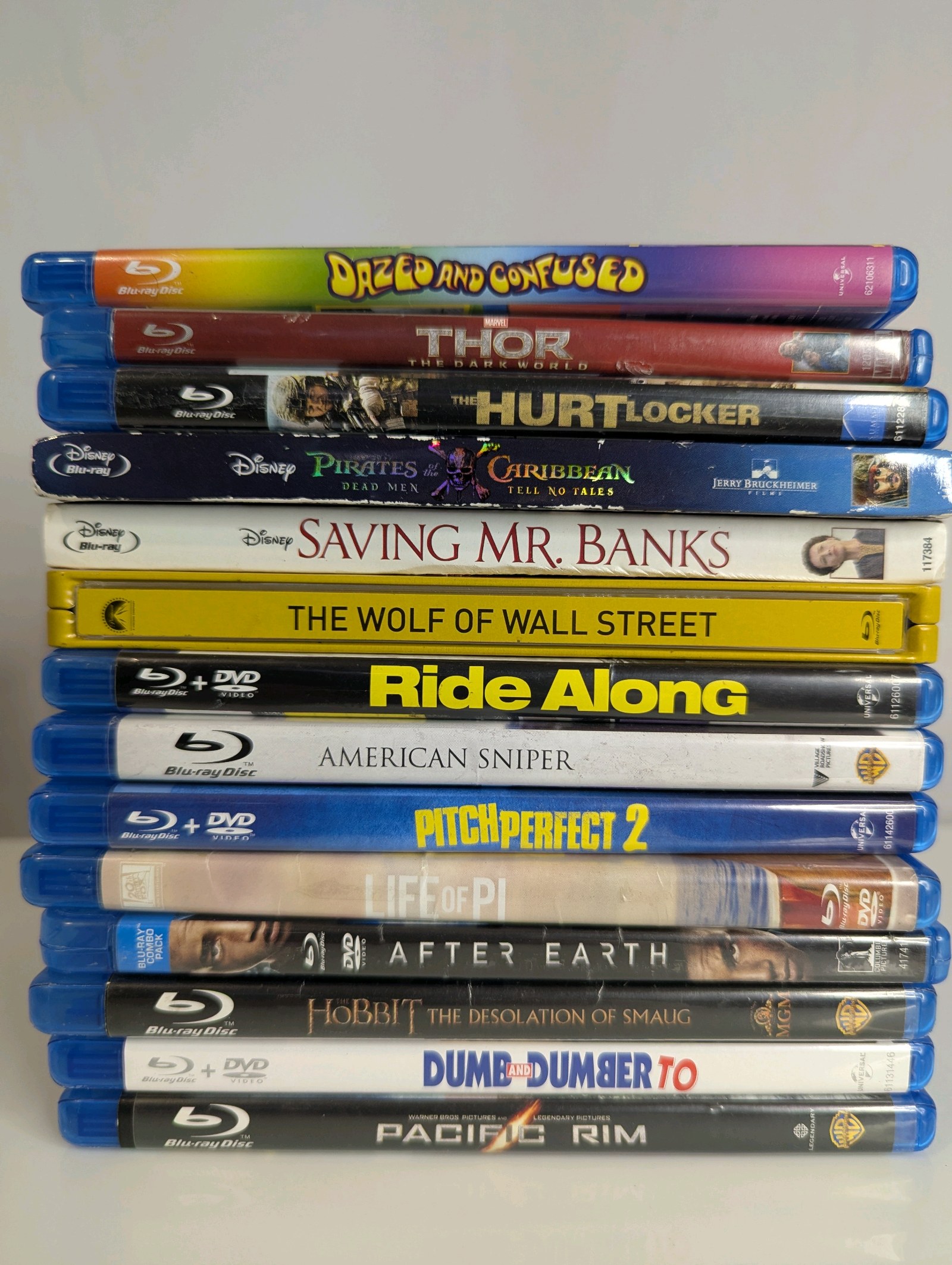 14 pre-owned Blue-Ray movies, various titles