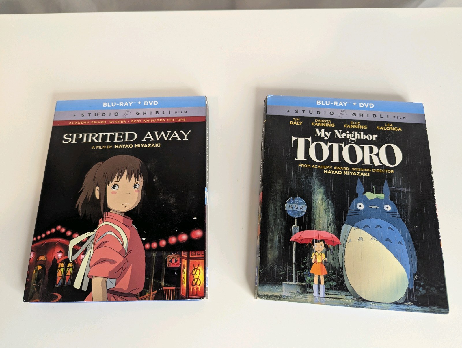 Studio Ghibli Blu-ray  DVD combo packs for Spirited Away and My Neighbor Totoro