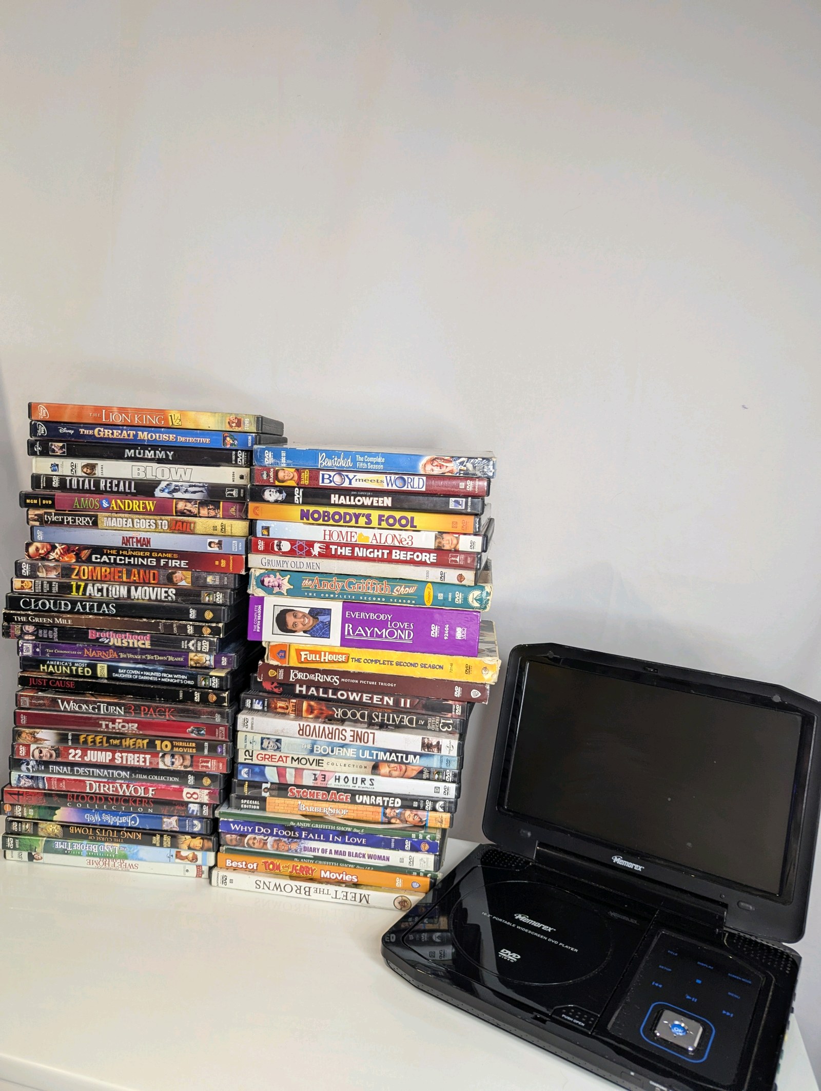 Memorex 10.2 portable DVD player with DVD Lot