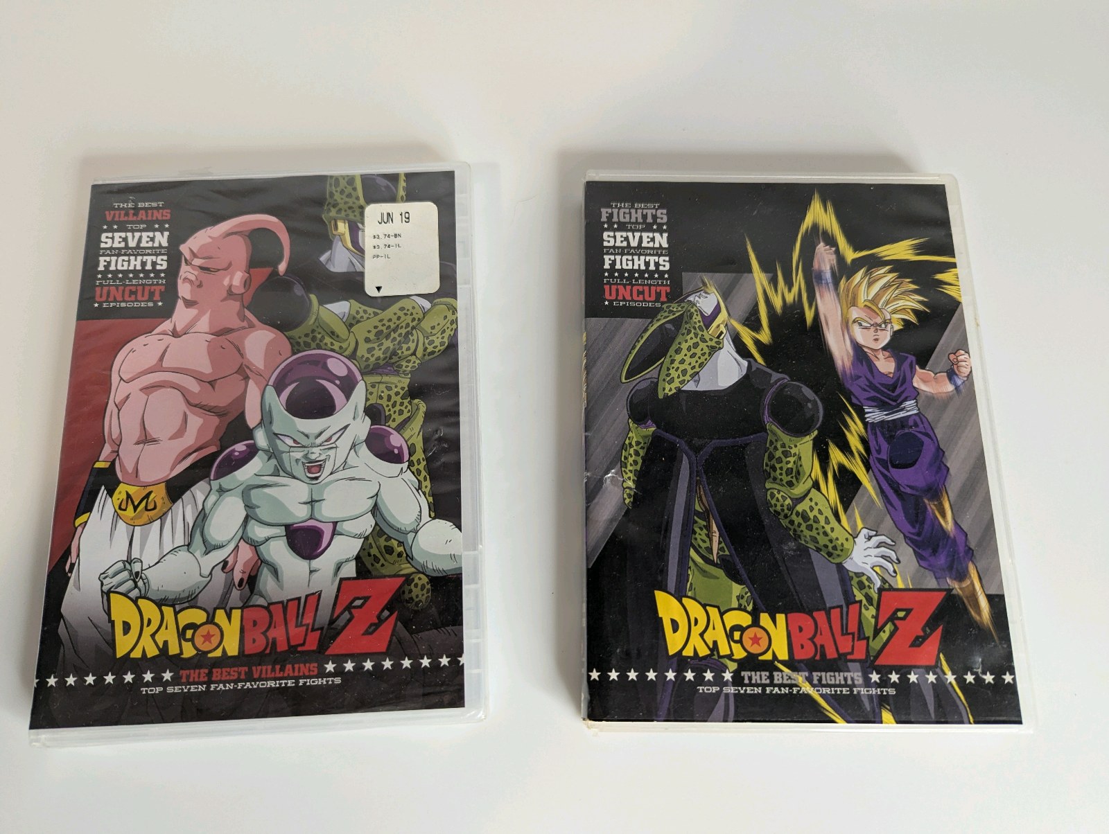 Sealed Dragon Ball Z The Best Villains DVD and Used Dragon Ball Z The Best Fights DVD
